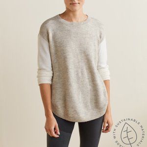 UpWest Curved Hem Crewneck Sweater